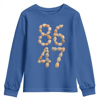 86 47 Seashell Subtle Summer Coastal Graphic Youth Sweatshirt Viral Beach Walk Political Satire