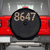 86 47 Seashell Beach Walk Graphic Spare Tire Cover Subtle Coastal Summer Political Satire