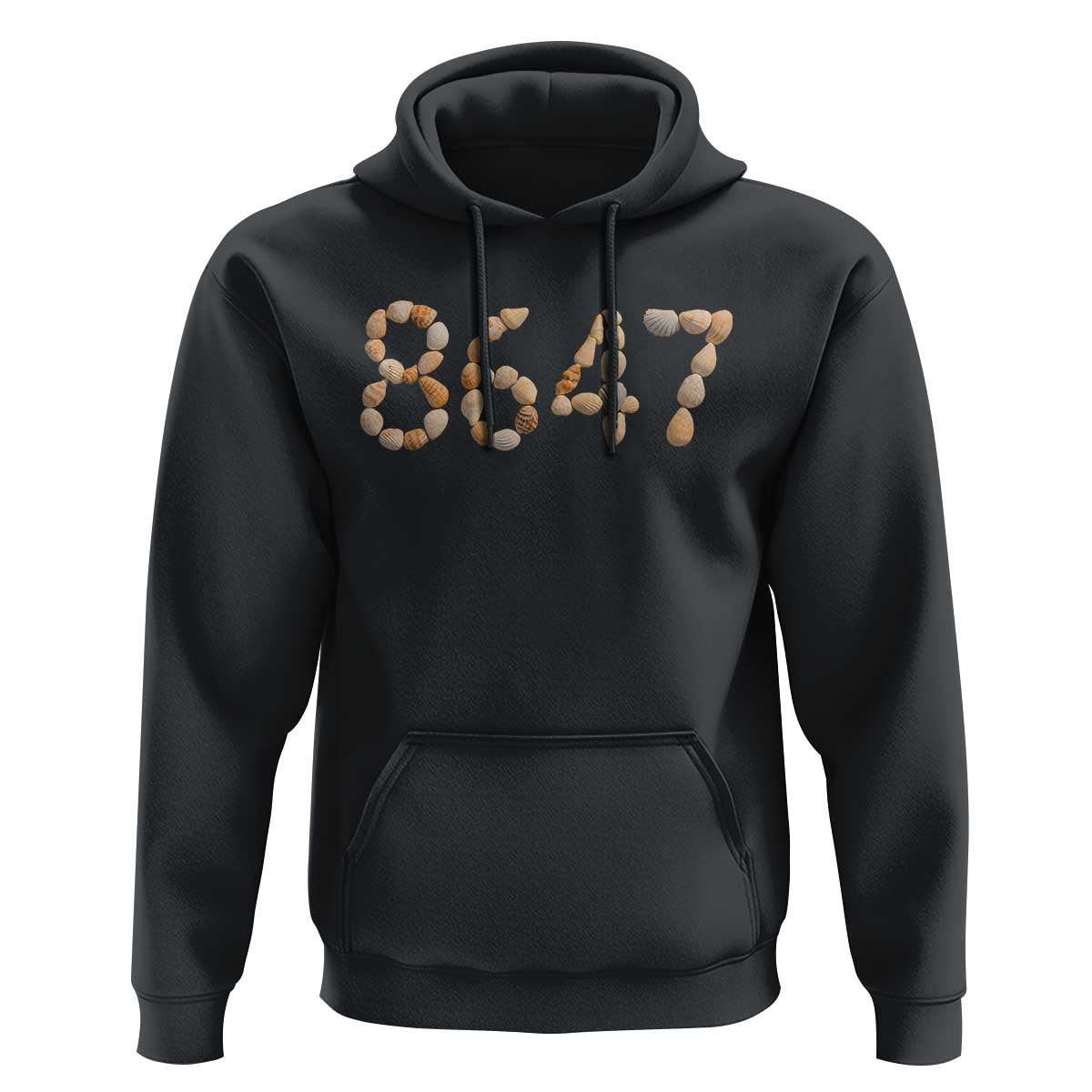 86 47 Seashell Beach Walk Graphic Hoodie Subtle Coastal Summer Political Satire