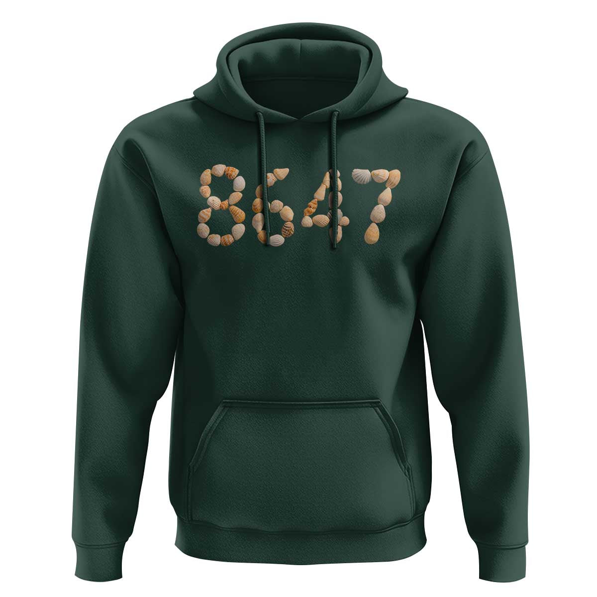 86 47 Seashell Beach Walk Graphic Hoodie Subtle Coastal Summer Political Satire