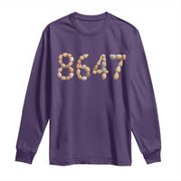 86 47 Seashell Beach Walk Graphic Long Sleeve Shirt Subtle Coastal Summer Political Satire