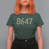 86 47 Seashell Beach Walk Graphic T Shirt For Women Subtle Coastal Summer Political Satire