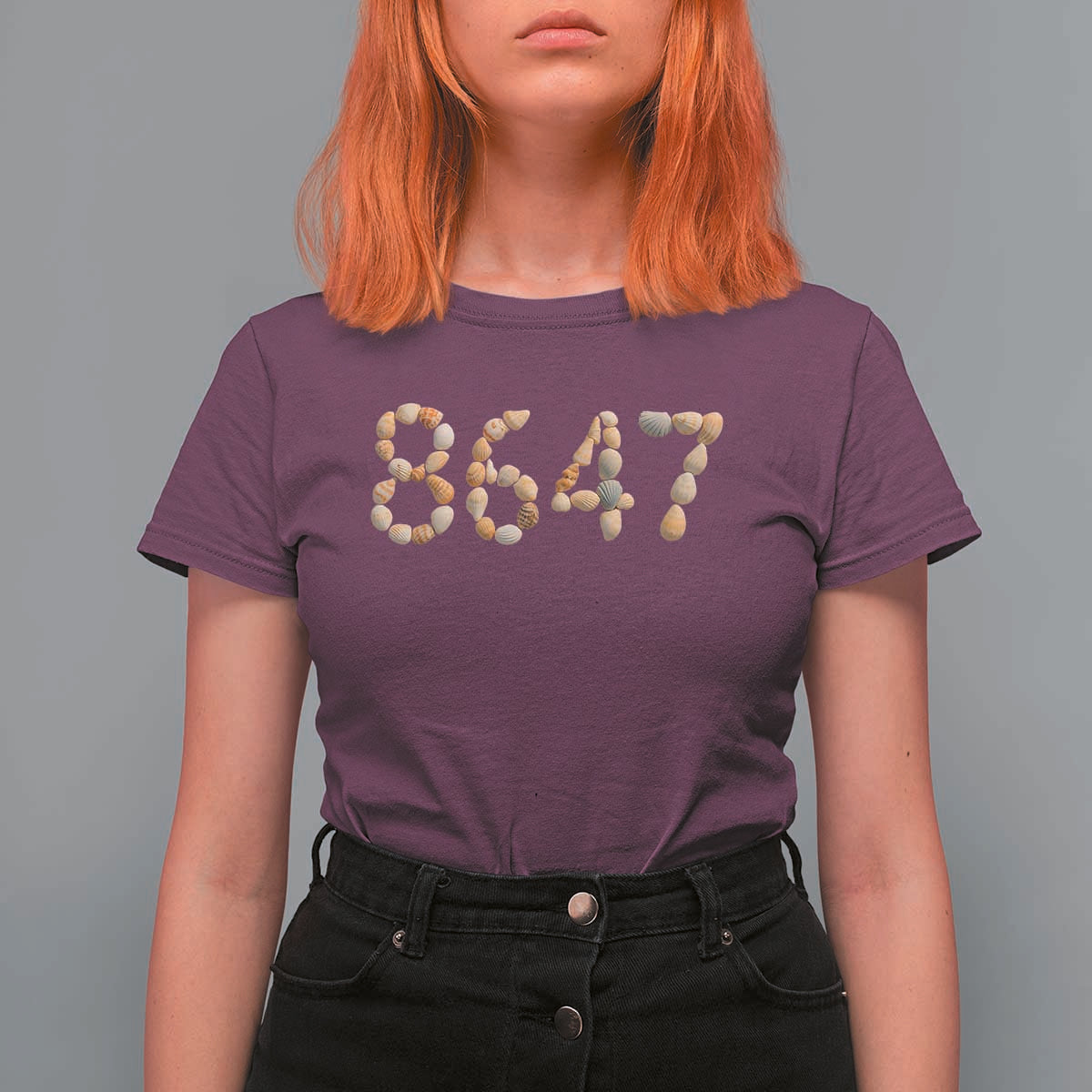 86 47 Seashell Beach Walk Graphic T Shirt For Women Subtle Coastal Summer Political Satire
