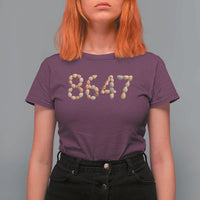 86 47 Seashell Beach Walk Graphic T Shirt For Women Subtle Coastal Summer Political Satire
