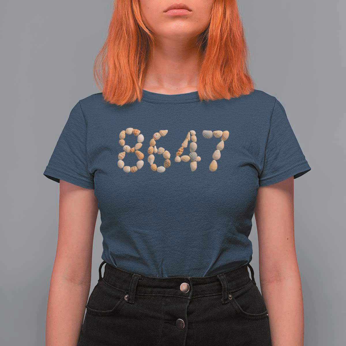 86 47 Seashell Beach Walk Graphic T Shirt For Women Subtle Coastal Summer Political Satire
