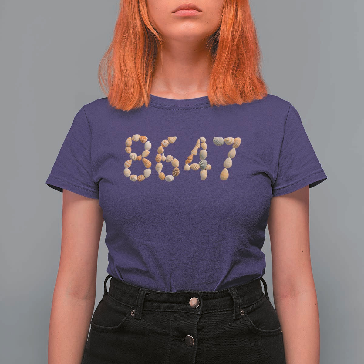 86 47 Seashell Beach Walk Graphic T Shirt For Women Subtle Coastal Summer Political Satire