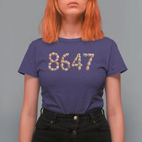 86 47 Seashell Beach Walk Graphic T Shirt For Women Subtle Coastal Summer Political Satire