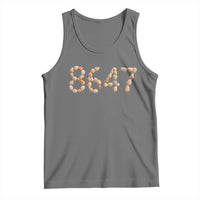 86 47 Seashell Beach Walk Graphic Tank Top Subtle Coastal Summer Political Satire
