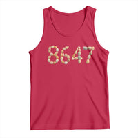 86 47 Seashell Beach Walk Graphic Tank Top Subtle Coastal Summer Political Satire