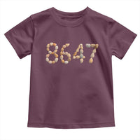 86 47 Seashell Beach Walk Graphic Toddler T Shirt Subtle Coastal Summer Political Satire