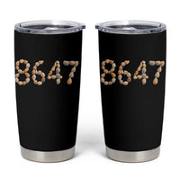 86 47 Seashell Beach Walk Graphic Tumbler Cup Subtle Coastal Summer Political Satire