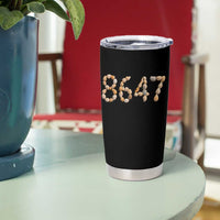 86 47 Seashell Beach Walk Graphic Tumbler Cup Subtle Coastal Summer Political Satire