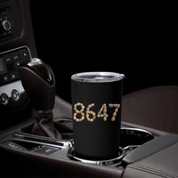 86 47 Seashell Beach Walk Graphic Tumbler Cup Subtle Coastal Summer Political Satire