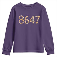 86 47 Seashell Beach Walk Graphic Youth Sweatshirt Subtle Coastal Summer Political Satire