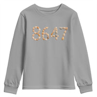 86 47 Seashell Beach Walk Graphic Youth Sweatshirt Subtle Coastal Summer Political Satire