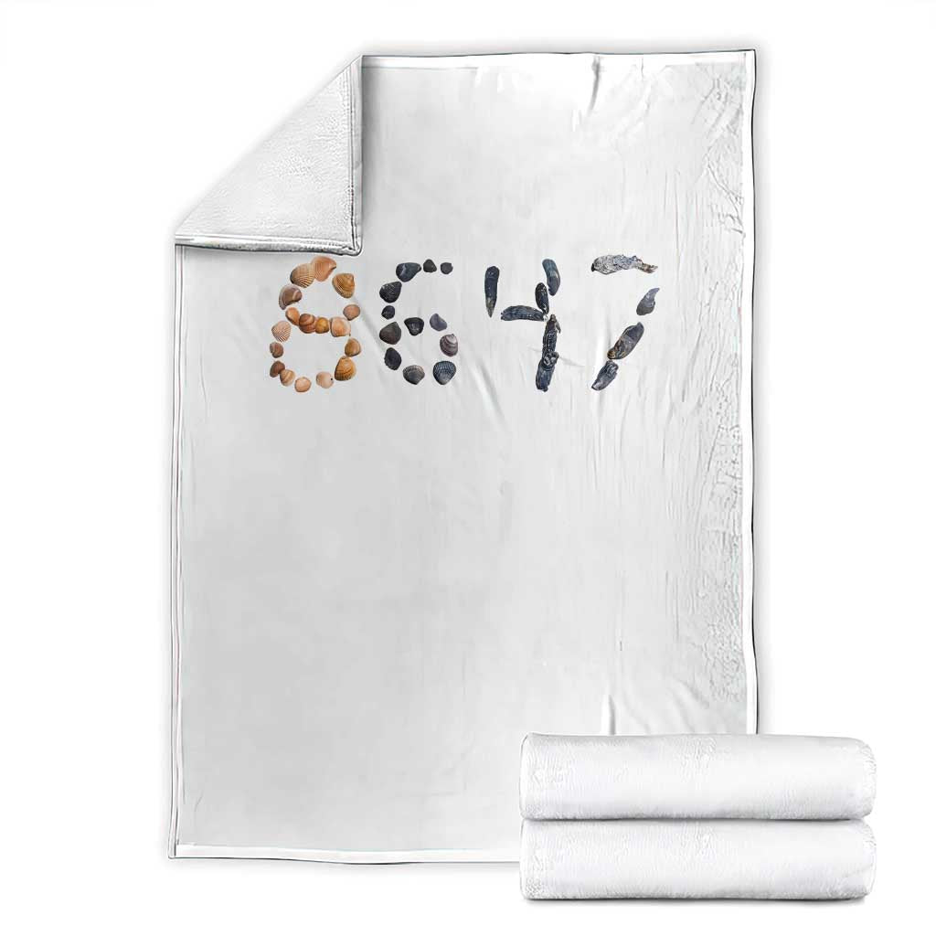 86 47 Seashell Graphic Subtle Summer Coastal Throw Blanket Viral 2026 Beach Walk Political Satire