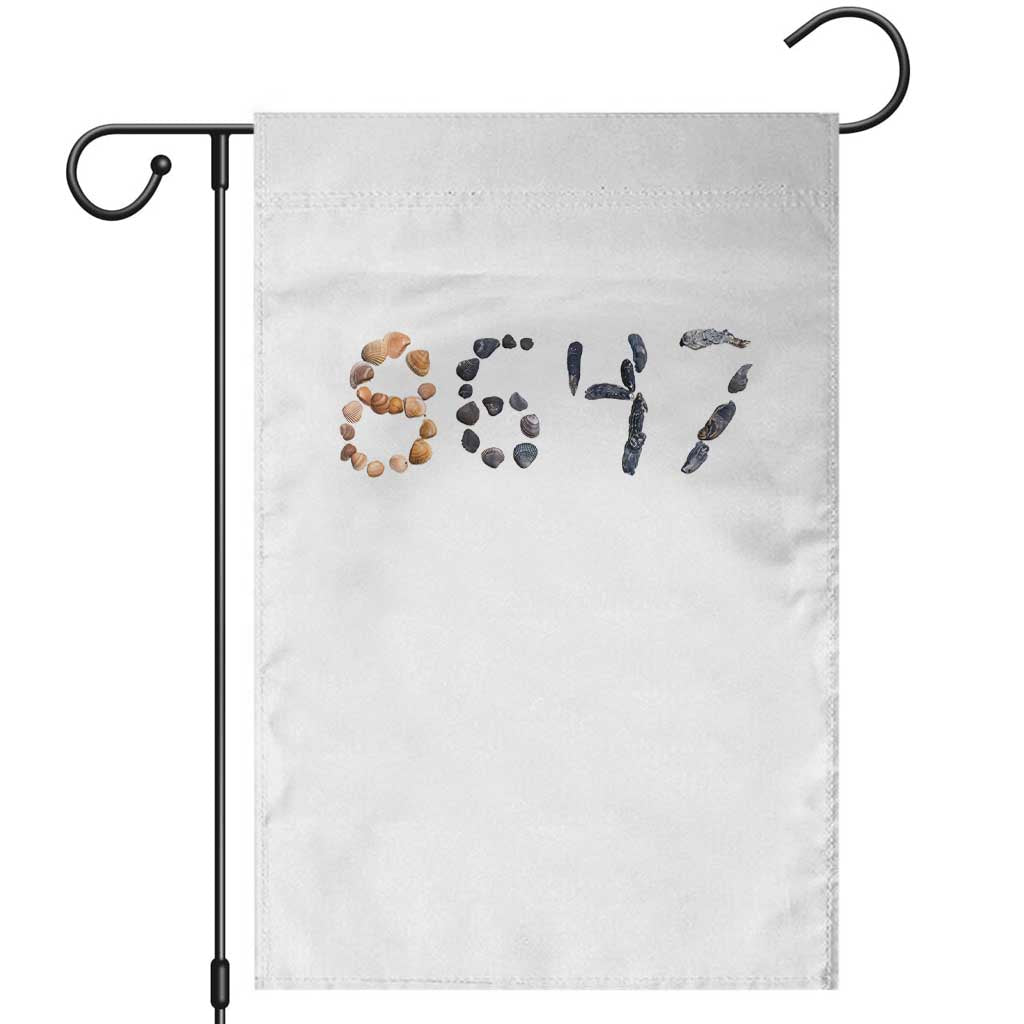 86 47 Seashell Graphic Subtle Summer Coastal Garden Flag Viral 2026 Beach Walk Political Satire