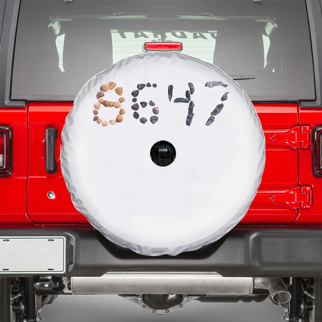 86 47 Seashell Graphic Subtle Summer Coastal Spare Tire Cover Viral 2026 Beach Walk Political Satire