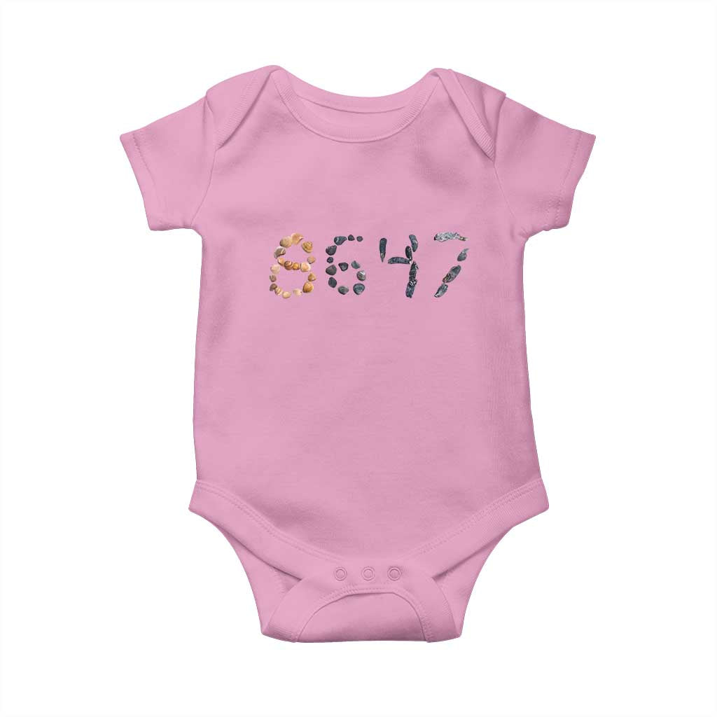 86 47 Seashell Graphic Subtle Summer Coastal Baby Onesie Viral 2026 Beach Walk Political Satire