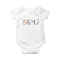 86 47 Seashell Graphic Subtle Summer Coastal Baby Onesie Viral 2026 Beach Walk Political Satire