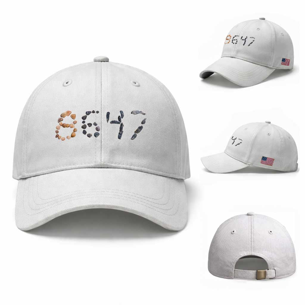 86 47 Seashell Graphic Subtle Summer Coastal Baseball Cap Viral 2026 Beach Walk Political Satire