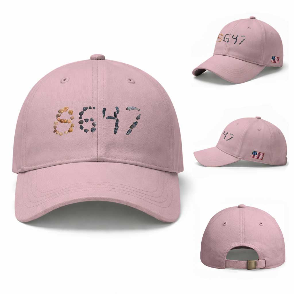 86 47 Seashell Graphic Subtle Summer Coastal Baseball Cap Viral 2026 Beach Walk Political Satire
