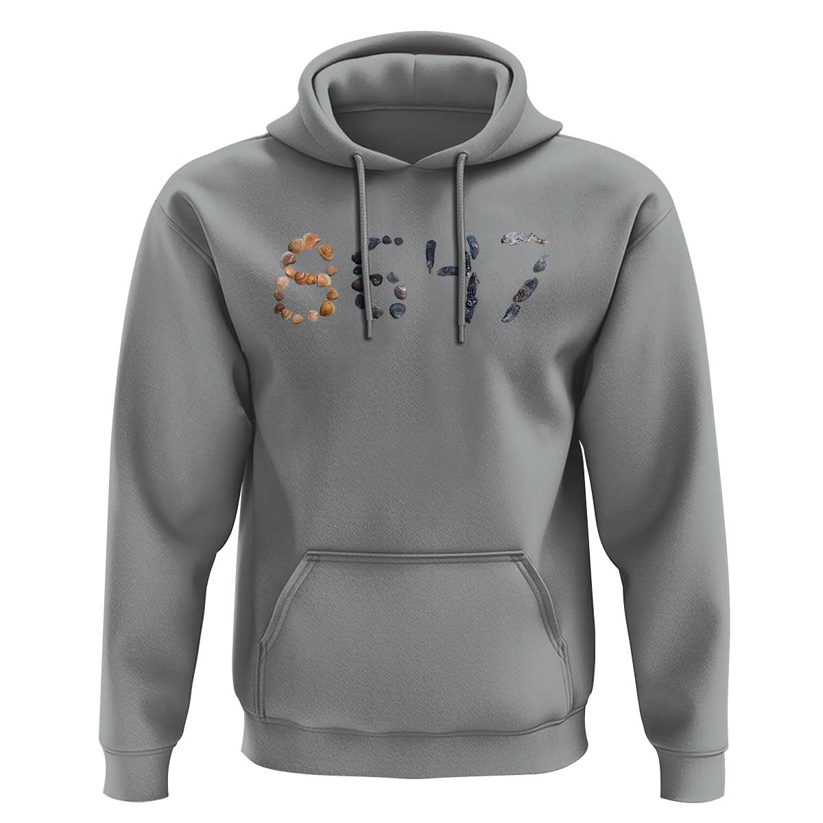86 47 Seashell Graphic Subtle Summer Coastal Hoodie Viral 2026 Beach Walk Political Satire