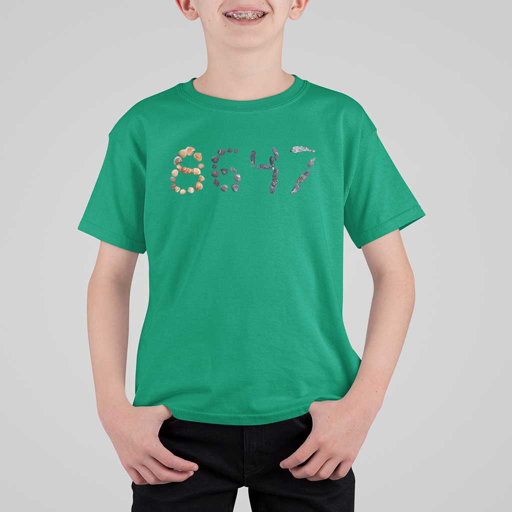 86 47 Seashell Graphic Subtle Summer Coastal T Shirt For Kid Viral 2026 Beach Walk Political Satire