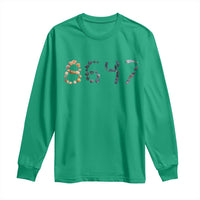 86 47 Seashell Graphic Subtle Summer Coastal Long Sleeve Shirt Viral 2026 Beach Walk Political Satire