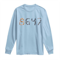 86 47 Seashell Graphic Subtle Summer Coastal Long Sleeve Shirt Viral 2026 Beach Walk Political Satire