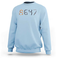 86 47 Seashell Graphic Subtle Summer Coastal Sweatshirt Viral 2026 Beach Walk Political Satire