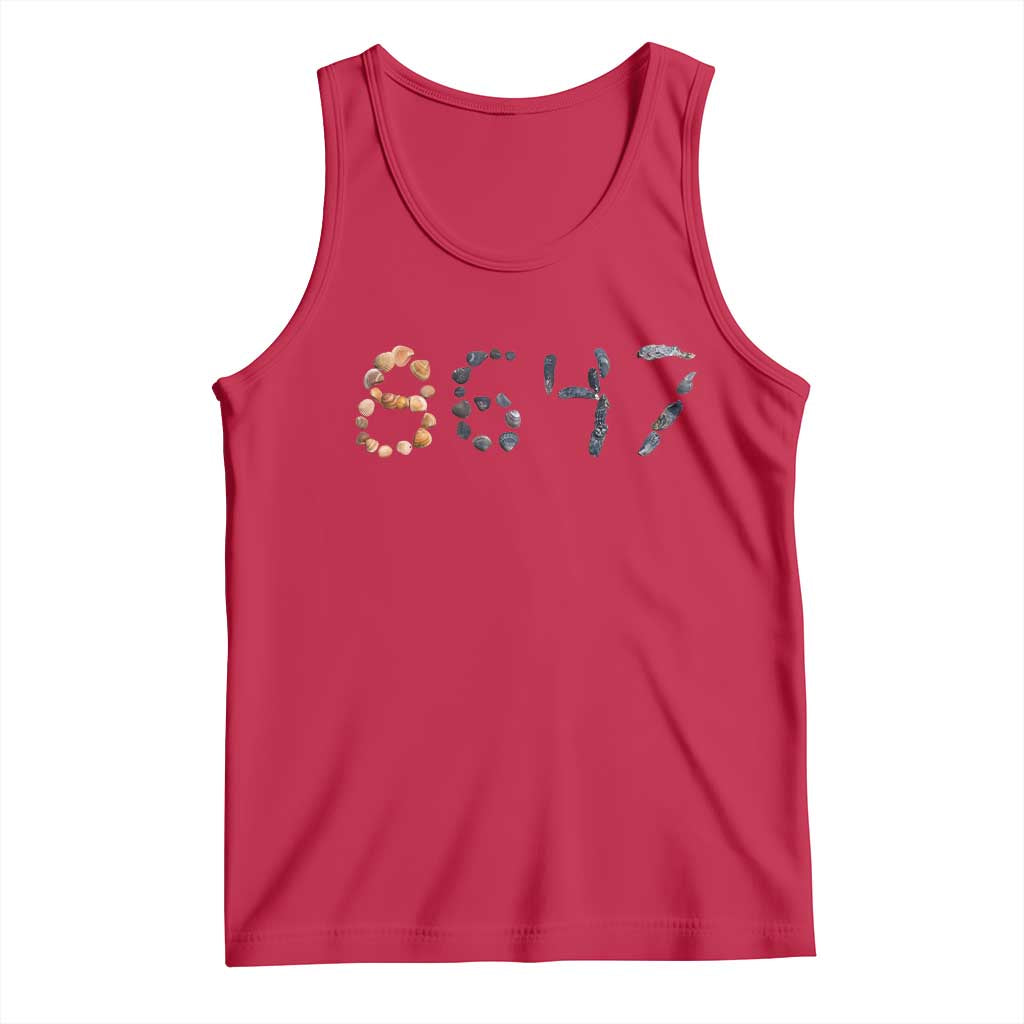 86 47 Seashell Graphic Subtle Summer Coastal Tank Top Viral 2026 Beach Walk Political Satire