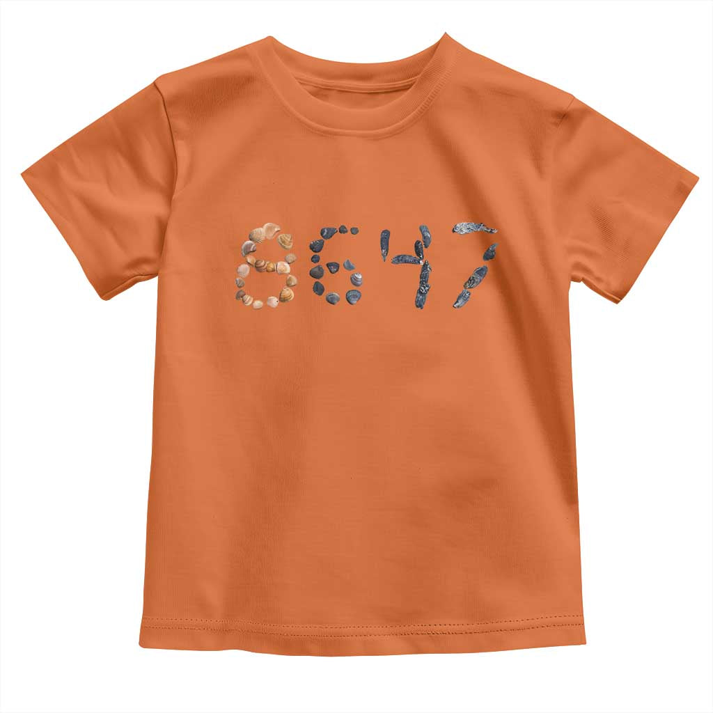 86 47 Seashell Graphic Subtle Summer Coastal Toddler T Shirt Viral 2026 Beach Walk Political Satire