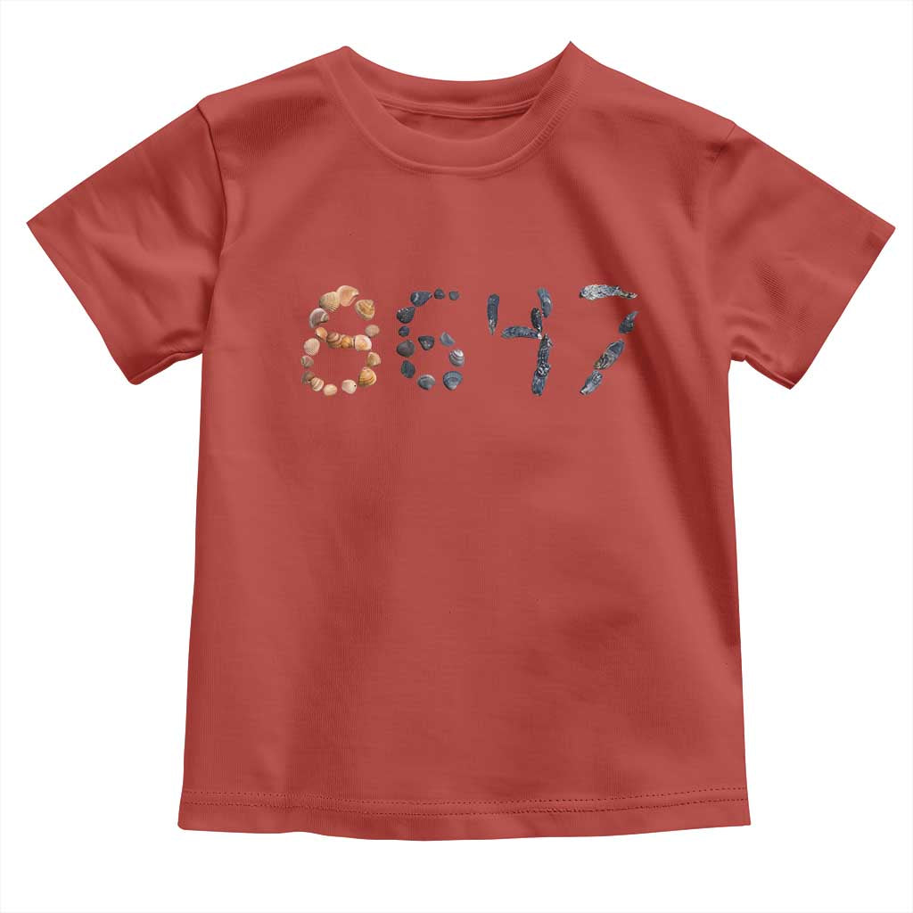 86 47 Seashell Graphic Subtle Summer Coastal Toddler T Shirt Viral 2026 Beach Walk Political Satire