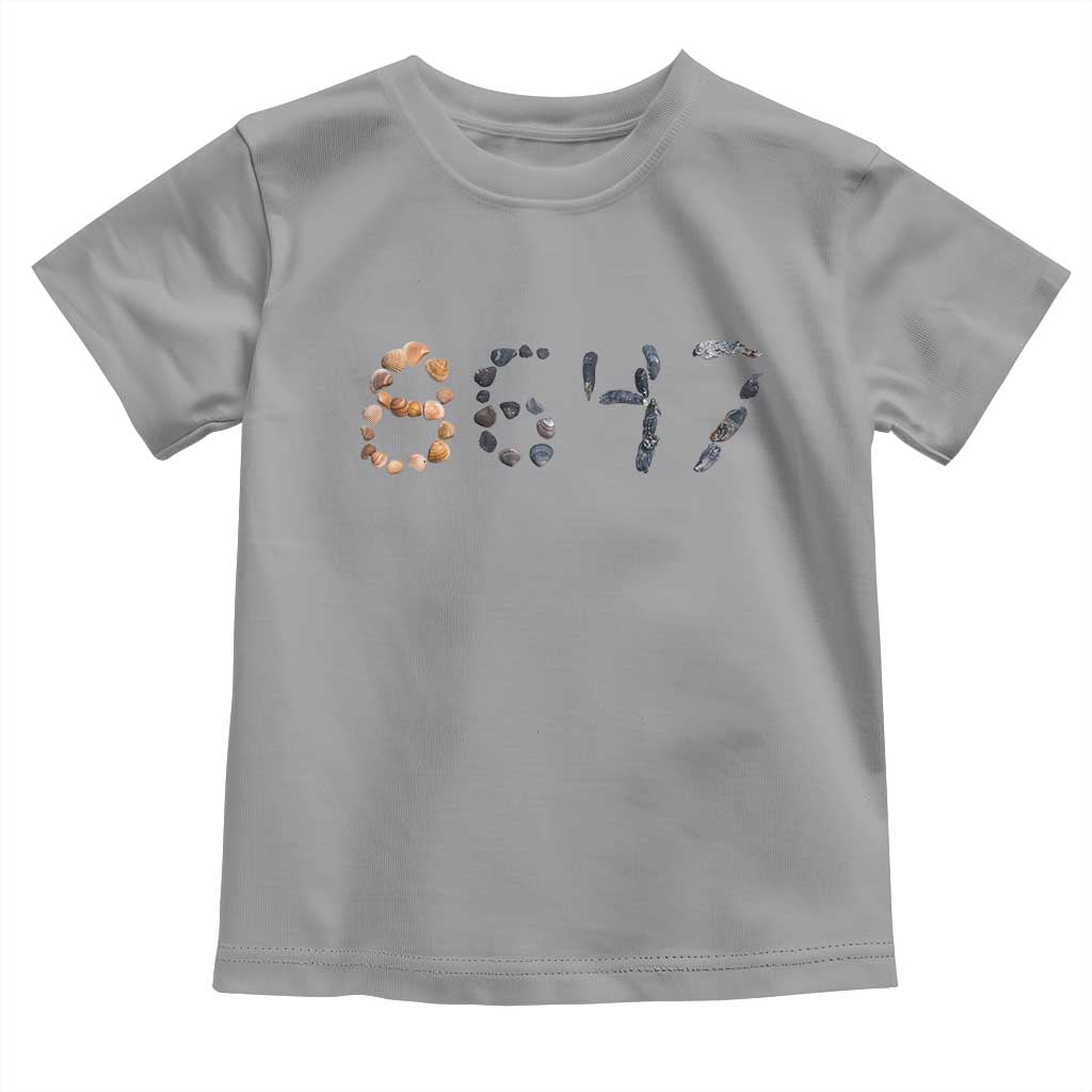 86 47 Seashell Graphic Subtle Summer Coastal Toddler T Shirt Viral 2026 Beach Walk Political Satire