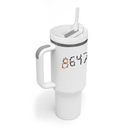 86 47 Seashell Graphic Subtle Summer Coastal Tumbler With Handle Viral 2026 Beach Walk Political Satire