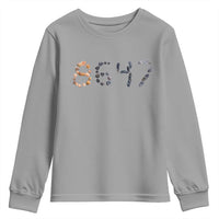 86 47 Seashell Graphic Subtle Summer Coastal Youth Sweatshirt Viral 2026 Beach Walk Political Satire