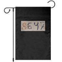 86 47 Seashell Beach Sand Graphic Garden Flag Subtle Coastal Summer Political Satire