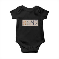 86 47 Seashell Beach Sand Graphic Baby Onesie Subtle Coastal Summer Political Satire
