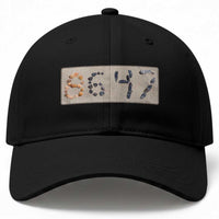 86 47 Seashell Beach Sand Graphic Baseball Cap Subtle Coastal Summer Political Satire