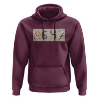 86 47 Seashell Beach Sand Graphic Hoodie Subtle Coastal Summer Political Satire