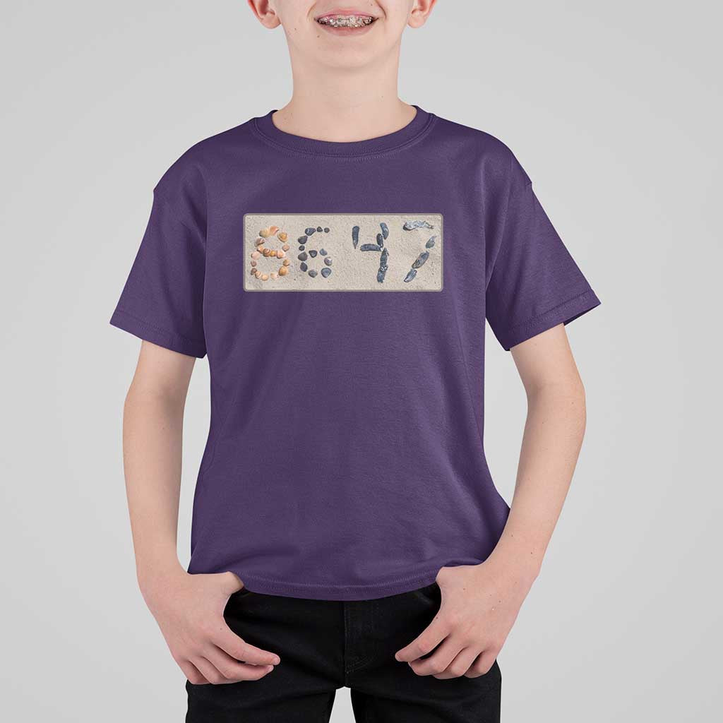 86 47 Seashell Beach Sand Graphic T Shirt For Kid Subtle Coastal Summer Political Satire