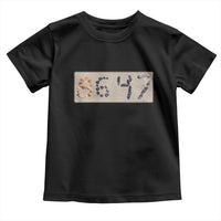 86 47 Seashell Beach Sand Graphic Toddler T Shirt Subtle Coastal Summer Political Satire
