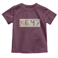 86 47 Seashell Beach Sand Graphic Toddler T Shirt Subtle Coastal Summer Political Satire