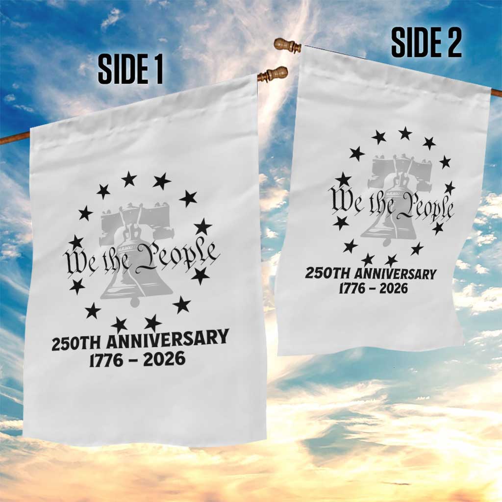 We The People 250th Anniversary Liberty Bell Garden Flag USA 1776 to 2026 America Semiquincentennial Celebration