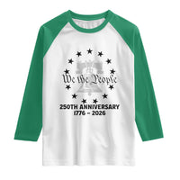 We The People 250th Anniversary Liberty Bell Raglan Shirt USA 1776 to 2026 America Semiquincentennial Celebration