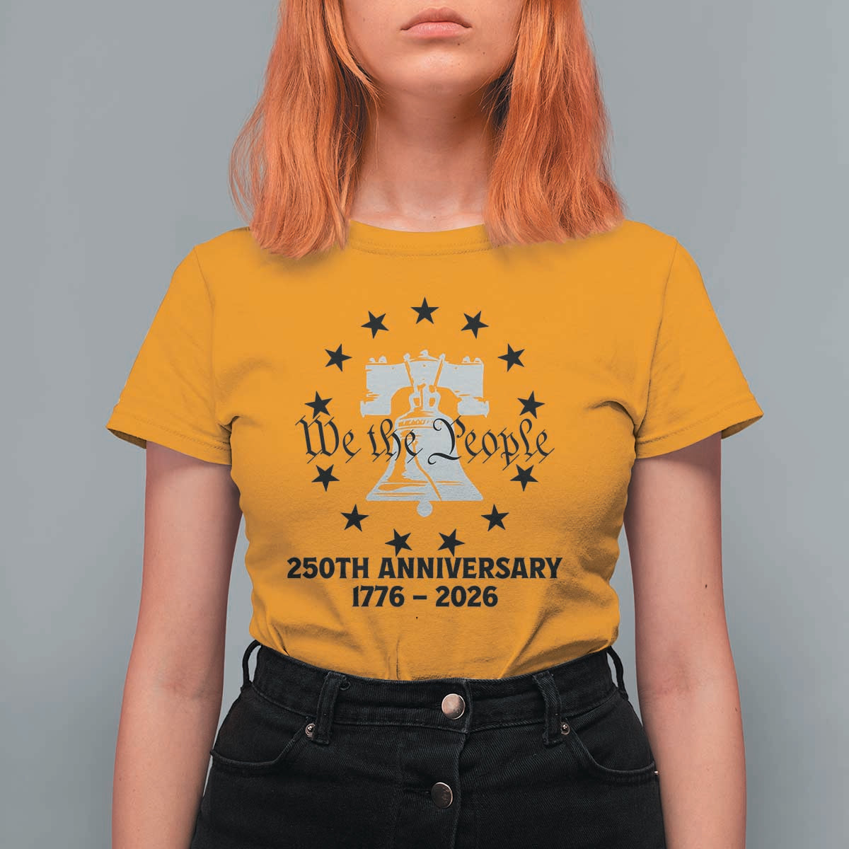 We The People 250th Anniversary Liberty Bell T Shirt For Women USA 1776 to 2026 America Semiquincentennial Celebration