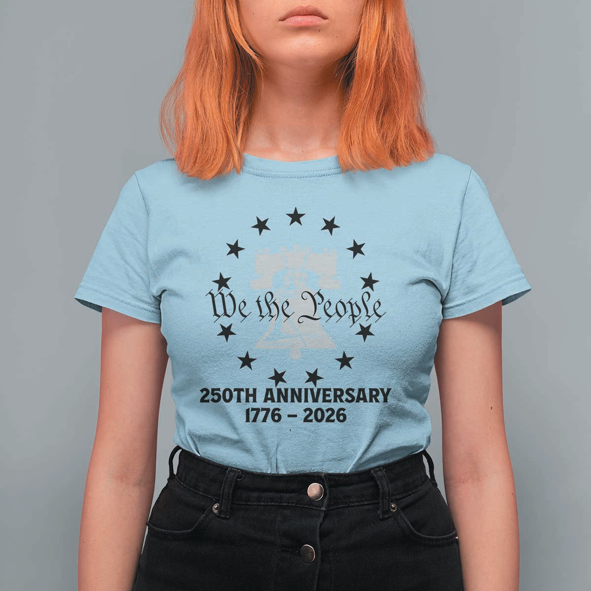 We The People 250th Anniversary Liberty Bell T Shirt For Women USA 1776 to 2026 America Semiquincentennial Celebration