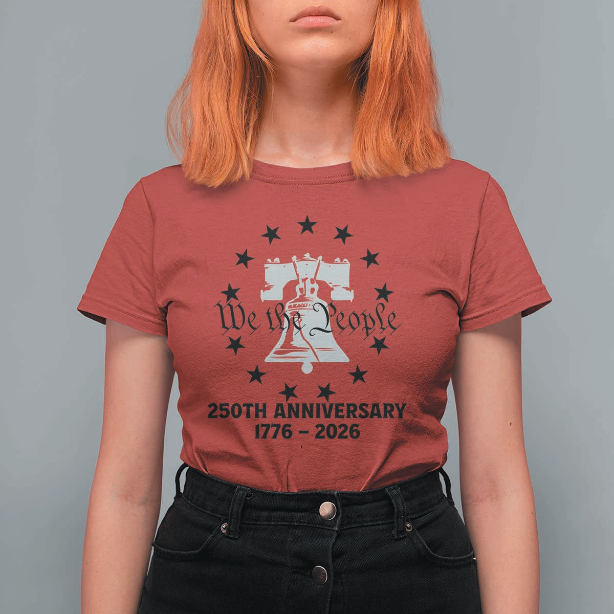 We The People 250th Anniversary Liberty Bell T Shirt For Women USA 1776 to 2026 America Semiquincentennial Celebration