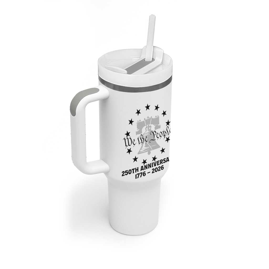 We The People 250th Anniversary Liberty Bell Tumbler With Handle USA 1776 to 2026 America Semiquincentennial Celebration